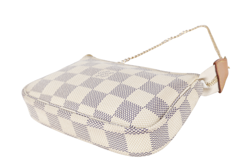 LOUIS VUITTON N58010 MINI POCHETTE DAMIER AZUR CANVAS GOLD HARDWARE