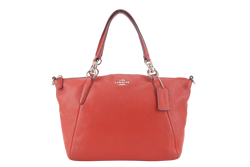 COACH F36675 SMALL KELSEY SATCHEL BRIGHT ORANGE CARMINE PEBBLE LEATHER