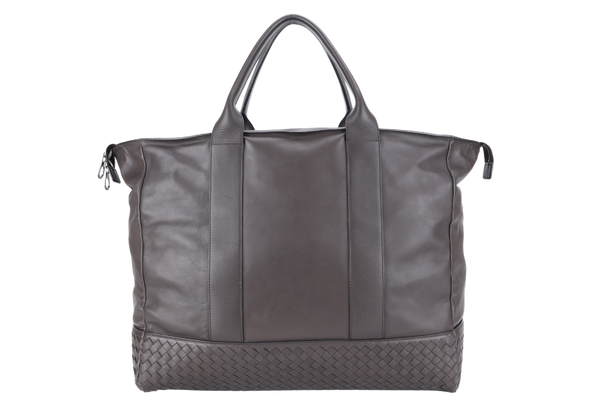 BOTTEGA VENETA WEEKEND BAG BROWN CALF LEATHER BHW WITH DUST COVER