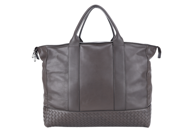 BOTTEGA VENETA WEEKEND BAG BROWN CALF LEATHER BHW WITH DUST COVER