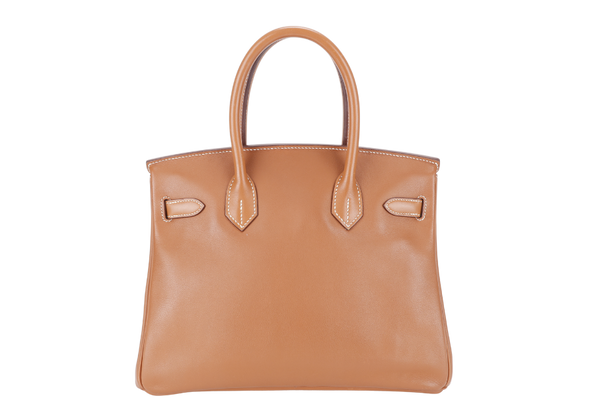 HERMES BIRKIN 30 GOLD SWIFT LEATHER STAMP N SQUARE (YEAR 2010) SILVER HARDWARE WITH LOCK&KEYS, DUST COVER AND ORGANISER