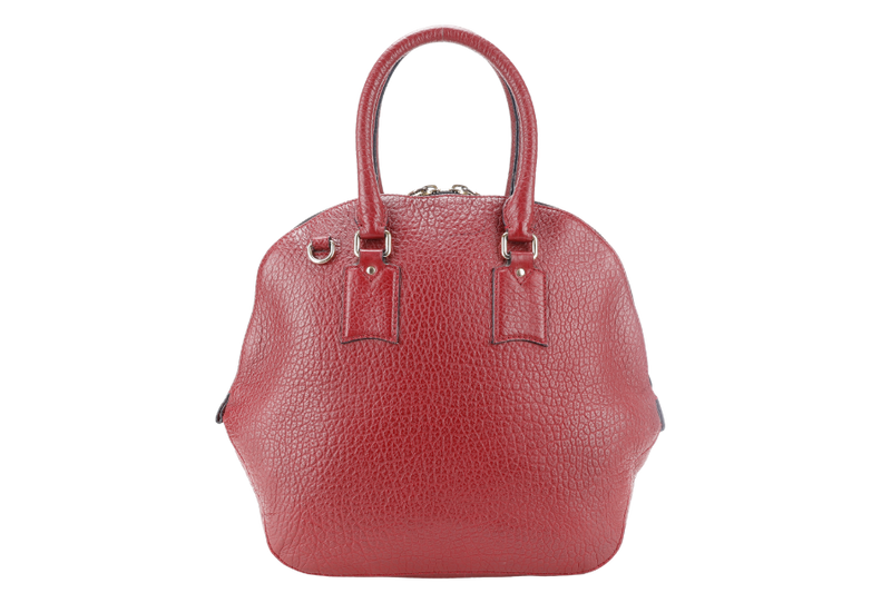 BURBERRY ORCHARD BAG MEDIUM MAROON LEATHER GOLD HARDWARE WITH LONG STRAPS NO DUST COVER