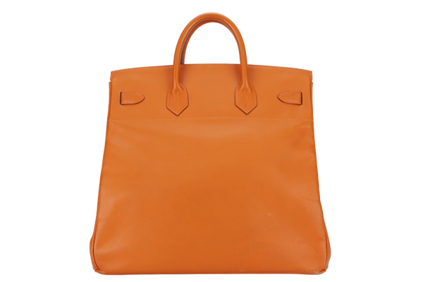 HERMES HAC 40CM FEU COLOR EPSOM LEATHER PALLADIUM HARDWARE STAMP L SQUARE (2008) WITH KEYS LOCK NO DUST COVER