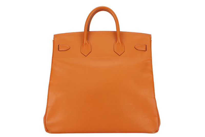 HERMES HAC 40CM FEU COLOR EPSOM LEATHER PALLADIUM HARDWARE STAMP L SQUARE (2008) WITH KEYS LOCK NO DUST COVER