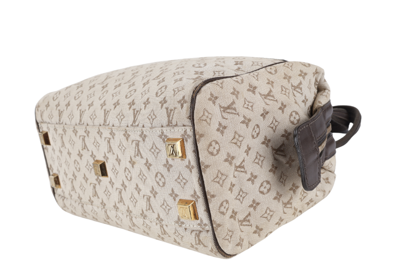 LOUIS VUITTON MINI JOSEPHINE PM BEIGE MINI LIN CANVAS GOLD HARDWARE NO DUST COVER