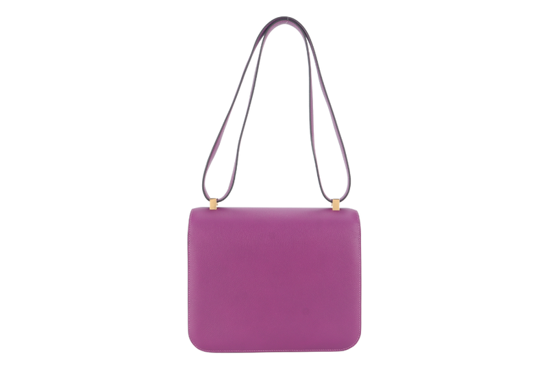 HERMES CONSTANCE 24 ANEMONE EVERCOLOR PERMABRASS HARDWARE STAMP Y (YEAR 2020) WITH DUST COVER AND BOX
