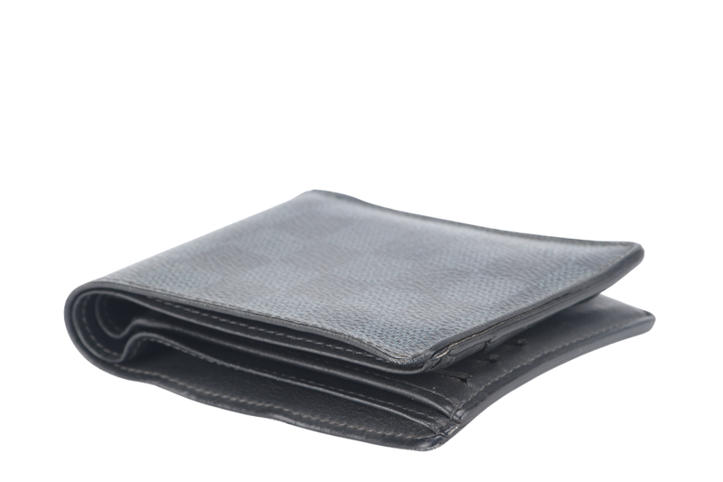 LOUIS VUITTON N60895 MULTIPLE DAMIER GRAPHITE WALLET BI-FOLD WITH DUST COVER AND BOX