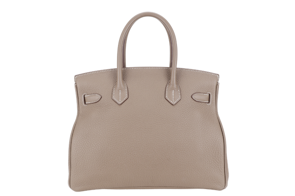 HERMES BIRKIN 30 STAMP Z (YEAR 2021) ETOUPE TOGO LEATHER GOLD HARDWARE WITH KEYS, LOCK AND DUST COVER