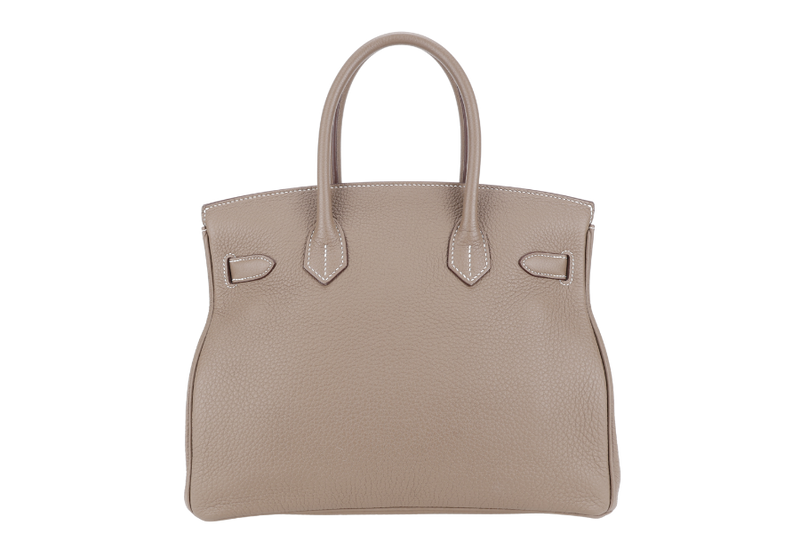 HERMES BIRKIN 30 STAMP Z (YEAR 2021) ETOUPE TOGO LEATHER GOLD HARDWARE WITH KEYS, LOCK AND DUST COVER