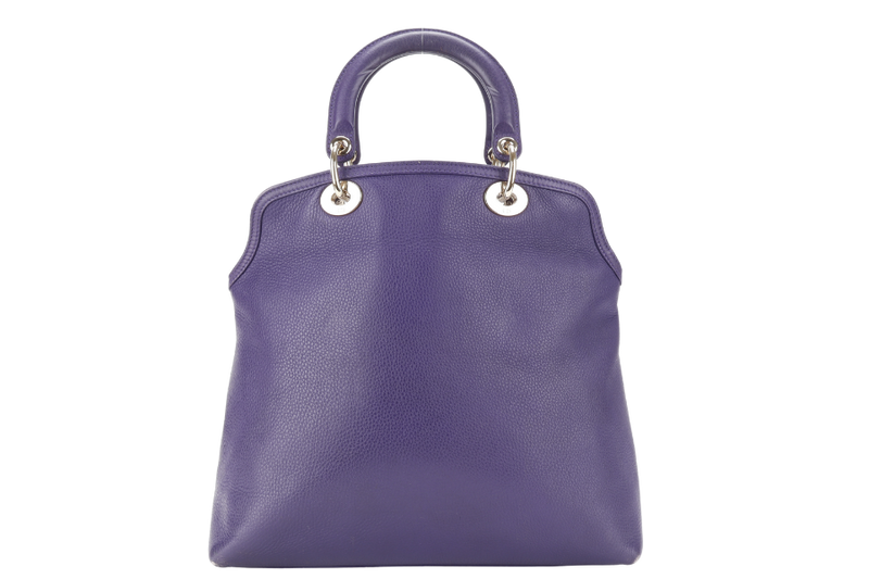 CHRISTIAN DIOR GRANVILLE PURPLE CALF LEATHER GOLD HARDWARE 17-BO-0173 WITH DUST COVER AND STRAPS