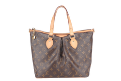 LOUIS VUITTON PALERMO M40145 PM MONOGRAM CANVAS GOLD HARDWARE WITH DUST COVER