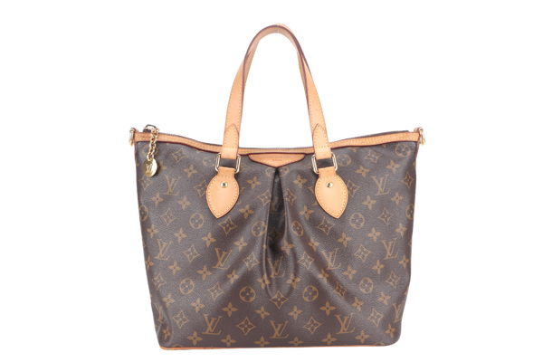 LOUIS VUITTON PALERMO M40145 PM MONOGRAM CANVAS GOLD HARDWARE WITH DUST COVER