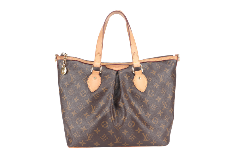 LOUIS VUITTON PALERMO M40145 PM MONOGRAM CANVAS GOLD HARDWARE WITH DUST COVER