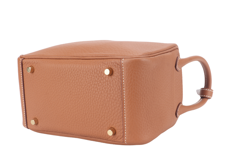 HERMES MINI LINDY GOLD COLOR CLEMENCE GOLD HARDWARE STAMP K (YEAR 2025) WITH DUST COVER AND BOX
