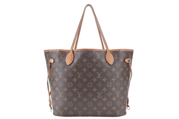 LOUIS VUITTON M46975 NEVERFULL MM MONOGRAM CANVAS GOLD HARDWARE WITH DUST COVER