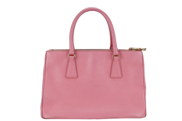 PRADA BN1801 SAFFIANO LUX SMALL PINK LEATHER GOLD HARDWARE WITH LONG STRAPS NO DUST COVER