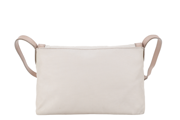 SALVATORE FERRAGAMO PINK CANVAS LEATHER CROSSBODY BAG GOLD HARDWARE NO DUST COVER
