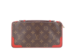LOUIS VUITTON DAILY ORGANIZER MONOGRAM x ROUGE WALLET MONOGRAM CANVAS GOLD HARDWARE WITH DUST COVER AND BOX