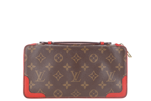 LOUIS VUITTON DAILY ORGANIZER MONOGRAM x ROUGE WALLET MONOGRAM CANVAS GOLD HARDWARE WITH DUST COVER AND BOX
