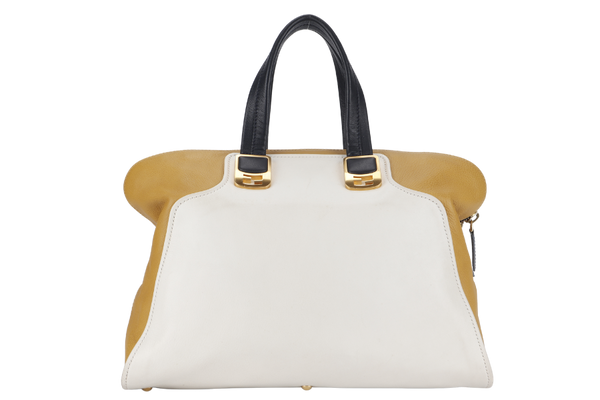 FENDI CHAMELEON LARGE TOTE BAG (8BL110-HQM) YELLOW WHITE GOLD HARDWARE WITH DUST COVER AND STRAP