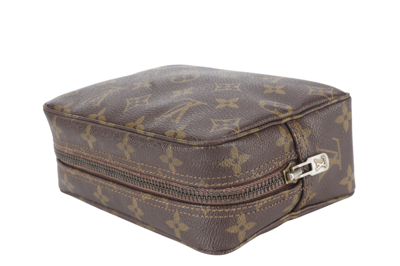 LOUIS VUITTON TROUSSE TOILETTE 18 CLUTCH MONOGRAM COATED CANVAS GOLD HARDWARE NO DUST COVER