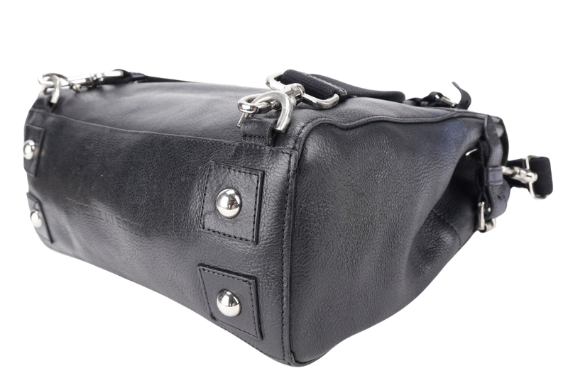 MULBERRY CARA DELEVINGNE BACKPACK BLACK LEATHER SILVER HARDWARE WITH 2 STRAPS AND DUST COVER
