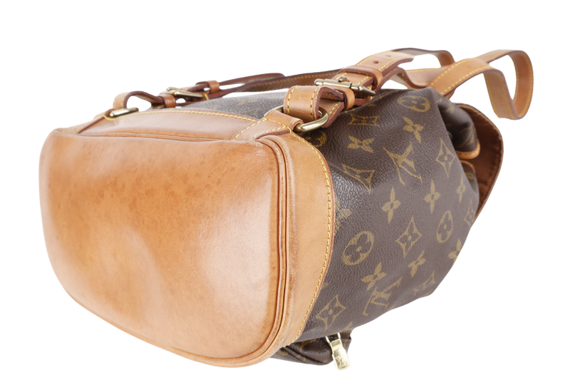 LOUIS VUITTON M51136 MONTSOURIS MM BACKPACK MONOGRAM COATED CANVAS GOLD HARDWARE NO DUST COVER