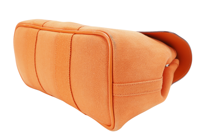 HERMES VALPARAISO PM STAMP M SQUARE (YEAR 2009) ORANGE SWIFT LEATHER NO DUST COVER