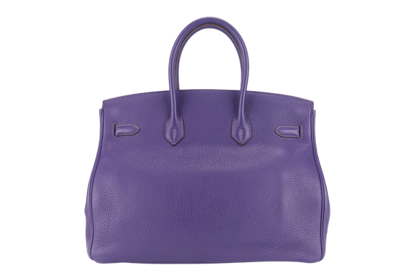 HERMES BIRKIN 35 IRIS TOGO SILVER HARDWARE STAMP N (YEAR 2010) WITH DUST COVER, PADLOCK AND KEYS