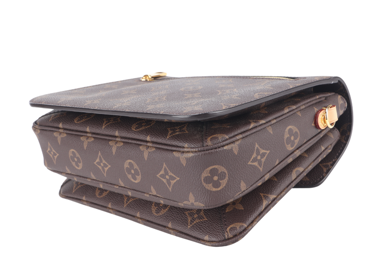 LOUIS VUITTON M44875 POCHETTE METIS MONOGRAM CANVAS GOLD HARDWARE WITH DUST COVER AND STRAPS