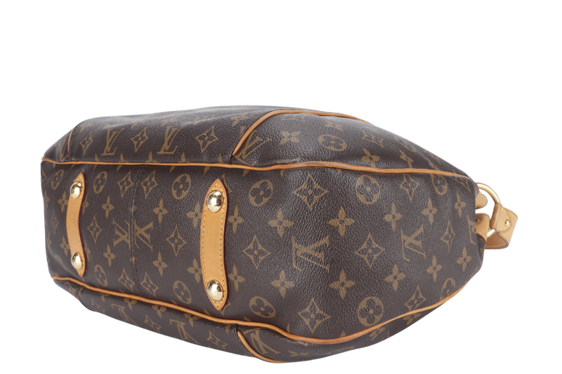 LOUIS VUITTON GALLERIA PM MONOGRAM CANVAS HOBO BAG GOLD HARDWARE WITH DUST COVER