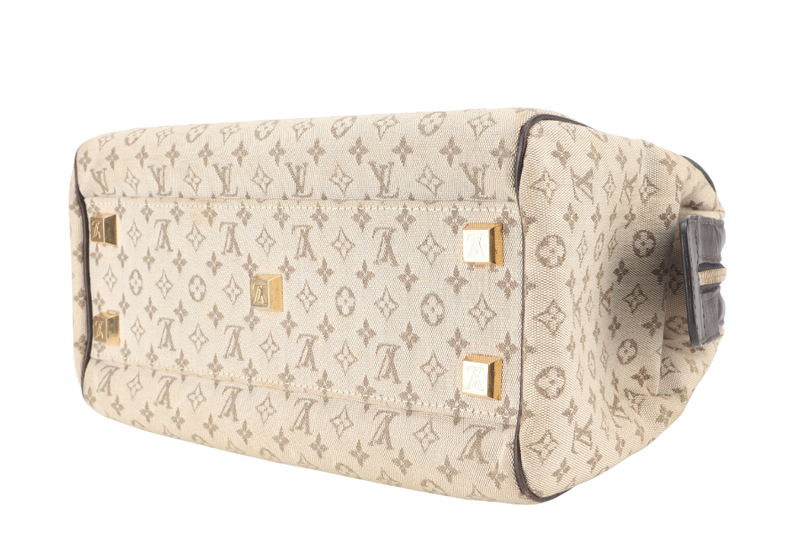LOUIS VUITTON MINI JOSEPHINE PM BEIGE MINI LIN CANVAS GOLD HARDWARE NO DUST COVER