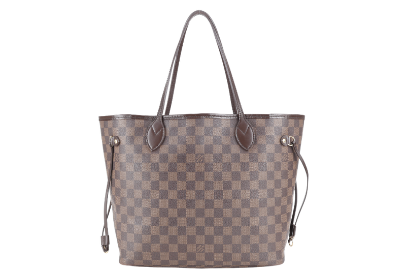 LOUIS VUITTON NEVERFULL MM EBENE DAMIER COATED CANVAS GOLD HARDWARE NO DUST COVER