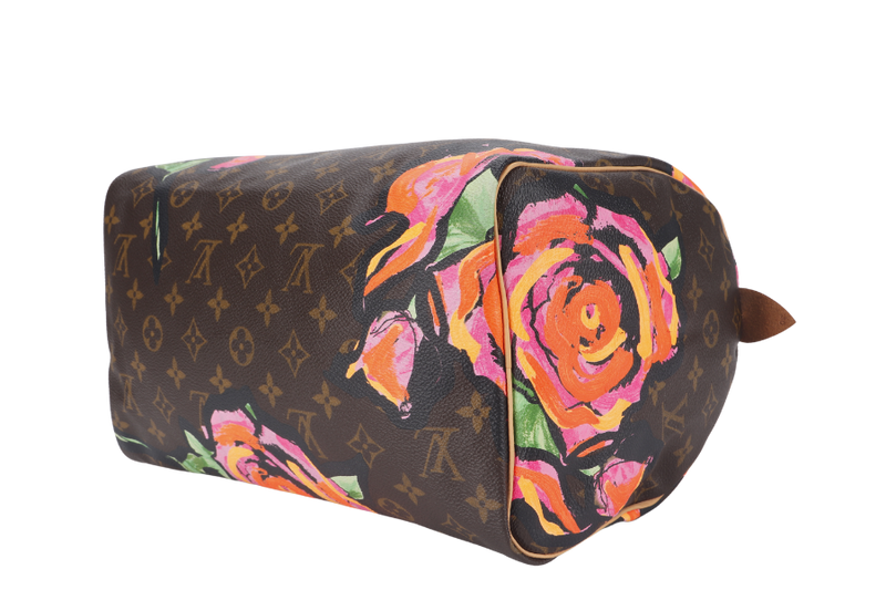 LOUIS VUITTON SPEEDY 30 MULTICOLOR MONOGRAM ROSES COATED CANVAS NO DUST COVER