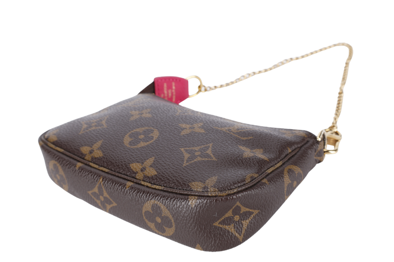 LOUIS VUITTON M68490 VIVIENNE MINI POCHETTE BROWN MONOGRAM CANVAS GOLD HARDWARE