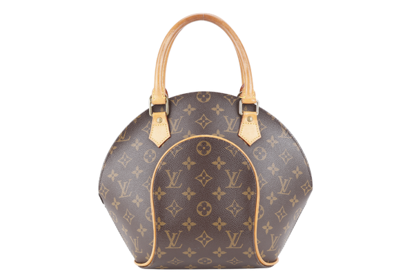 LOUIS VUITTON ELLIPSE BAG PM MONOGRAM CANVAS GOLD HARDWARE WITH DUST COVER AND LONG STRAP