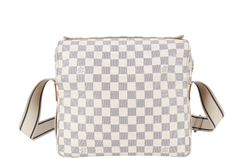 LOUIS VUITTON N51189 NAVIGLIO DAMIER AZUR GOLD HARDWARE WITH DUST COVER