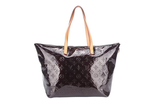 LOUIS VUITTON M93589 BELLEVUE GM AMARANTE VERNIS LEATHER GOLD HARDWARE WITH DUST COVER