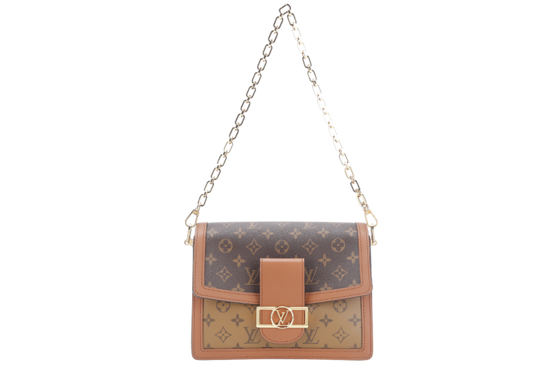 LOUIS VUITTON M44391 DAUPHINE MM MONOGRAM REVERSE GOLD HARDWARE WITH DUST COVER