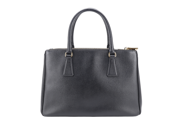 PRADA BLACK GALLERIA SMALL SAFFIANO LEATHER GOLD HARDWARE WITH STRAPS NO DUST COVER