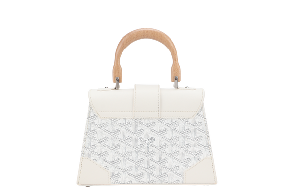 GOYARD STRUCTURE SAIGON WHITE GOYARDINE WITH STRAPS AND DUST COVER