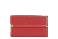 LOUIS VUITTON SARAH WALLET RED CALF LEATHER GOLD HARDWARE