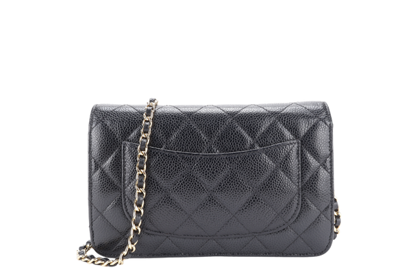 CHANEL W.O.C (2880xxxx) BLACK CAVIAR LEATHER GOLD HARDWARE WITH CARD