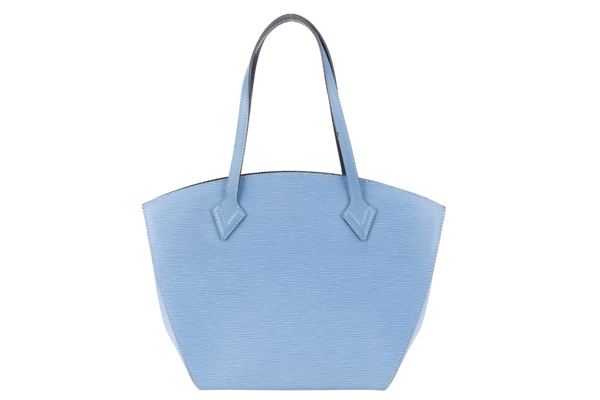 LOUIS VUITTON M50091 ST JACQUES BAG MM BLUE EPI LEATHER SILVER HARDWARE WITH DUST COVER AND BOX