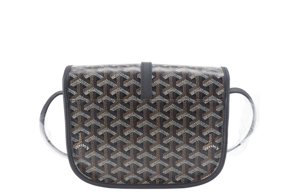 GOYARD BELVEDERE PM BAG BLACK COLOR WITH DUST COVER