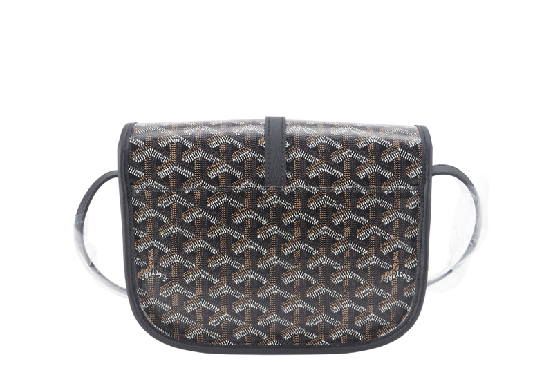GOYARD BELVEDERE PM BAG BLACK COLOR WITH DUST COVER
