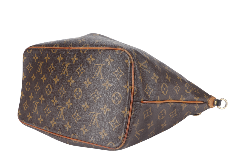 LOUIS VUITTON PALERMO PM (M40145) MONOGRAM CANVAS GOLD HARDWARE WITH STRAP AND DUST COVER