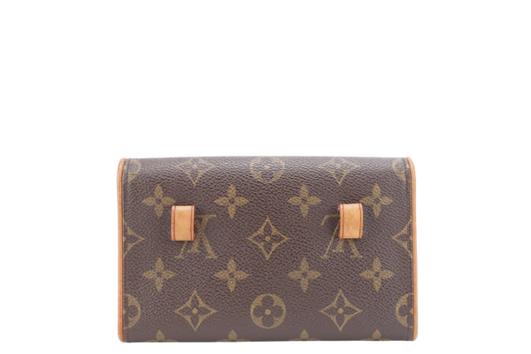 LOUIS VUITTON POCHETTE FLORENTINE BELT BAG MONOGRAM CANVAS GOLD HARDWARE WITH STRAPS NO DUST COVER