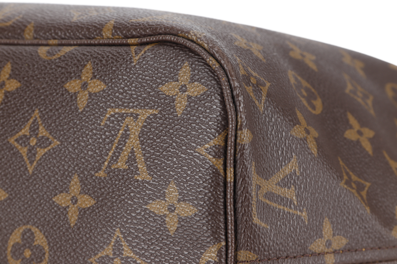 LOUIS VUITTON NEVERFULL MM (M46987) MONOGRAM CANVAS GOLD HARDWARE WITH POUCH