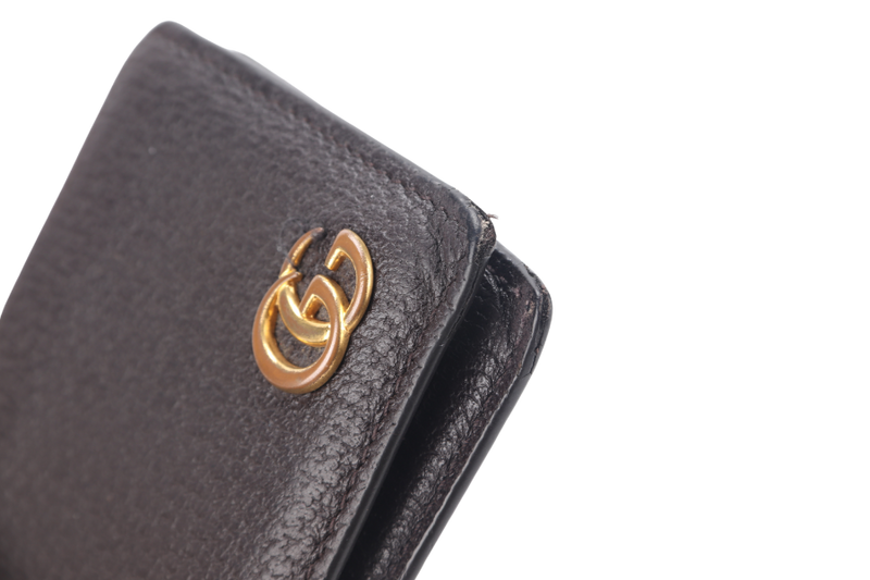 GUCCI MARMONT LEATHER BIFOLD WALLET GOLD HARDWARE WITH DUST COVER
